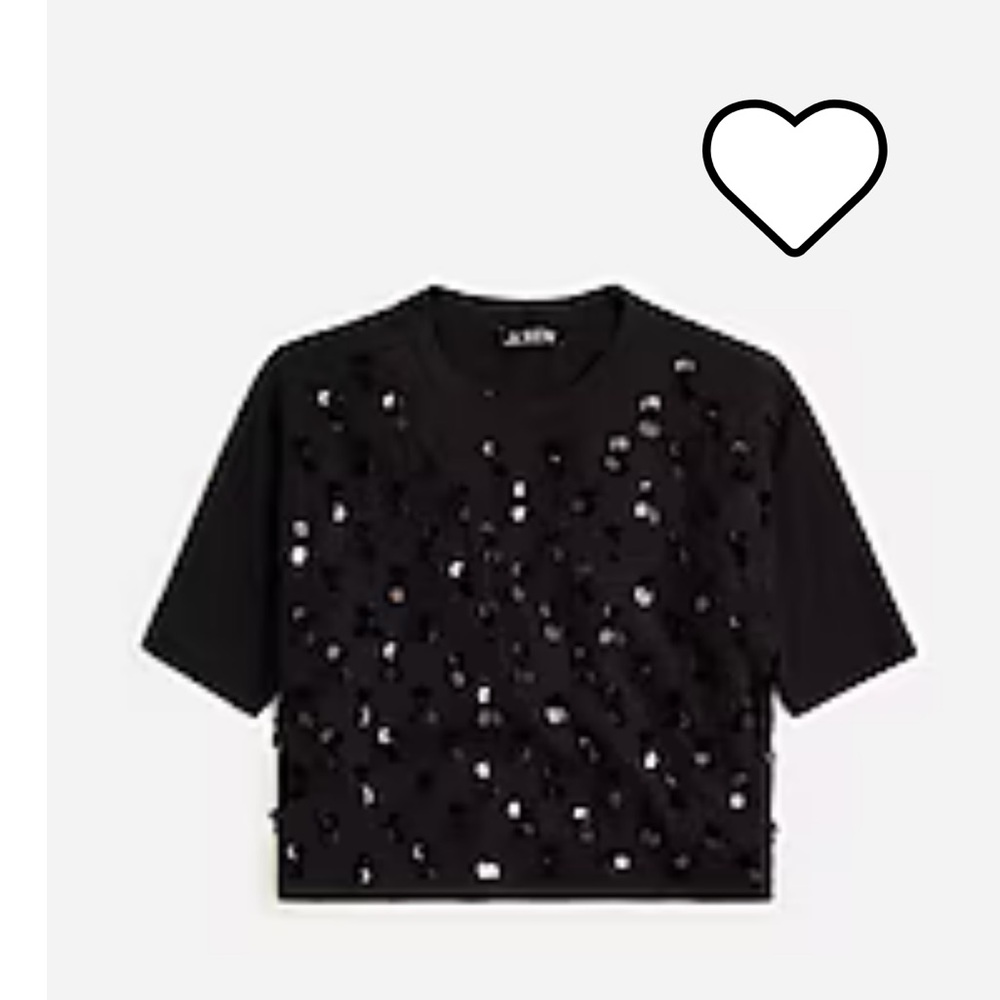 JCrew Beaded T Shirt